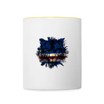 Kap Verde - Tasse zweifarbig - Weiß/Gelb - Vorne