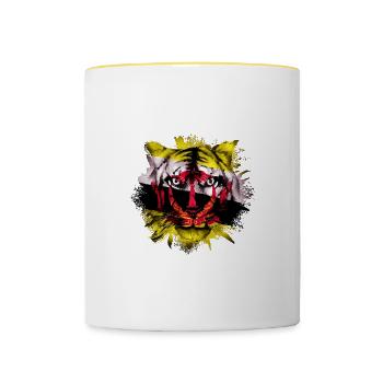 Brunei - Tasse zweifarbig - Weiß/Gelb - Vorne