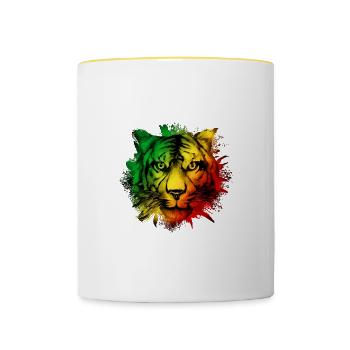 Kongo Republik - Tasse zweifarbig - Weiß/Gelb - Vorne
