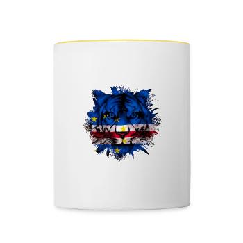 Kap Verde - Tasse zweifarbig - Weiß/Gelb - Vorne