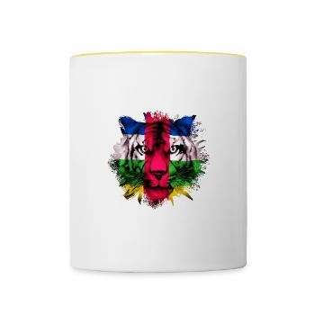 Central African Republic - Contrasting Mug - white/yellow - Front