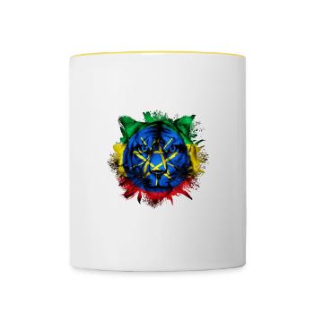 Ethiopia - Contrasting Mug - white/yellow - Front
