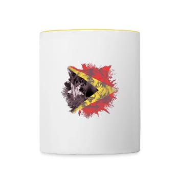 East Timor - Contrasting Mug - white/yellow - Front