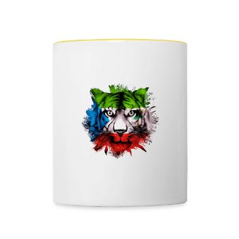 Equatorial Guinea - Contrasting Mug - white/yellow - Front