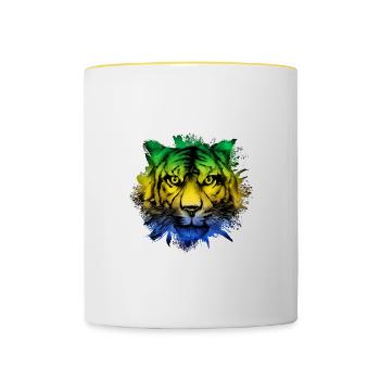 Gabon - Contrasting Mug - white/yellow - Front