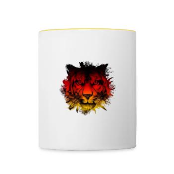 Allemagne - Mug contrasté - blanc/jaune - Devant