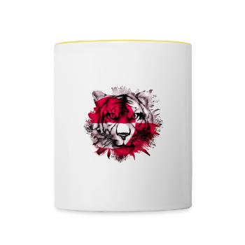 Groenland - Mug contrasté - blanc/jaune - Devant