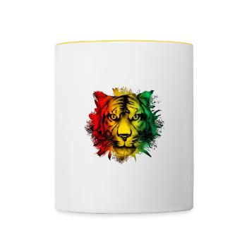 Guinée - Mug contrasté - blanc/jaune - Devant