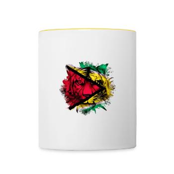 Guyana - Mug contrasté - blanc/jaune - Devant