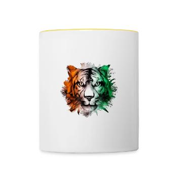 Elfenbeinküste - Tasse zweifarbig - Weiß/Gelb - Vorne