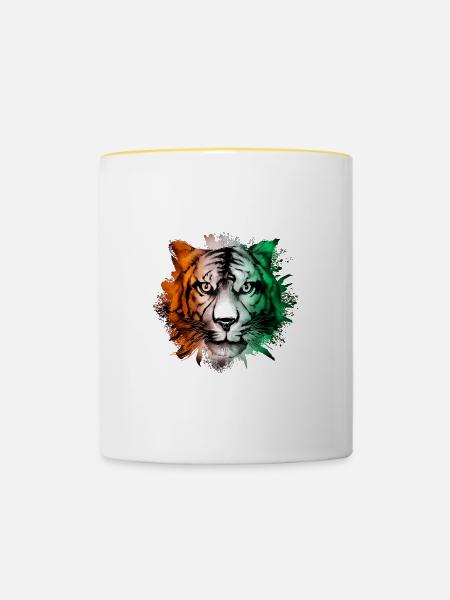 Ivory Coast - Contrasting Mug - white/yellow