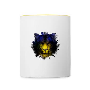 Guadeloupe - Tasse zweifarbig - Weiß/Gelb - Vorne