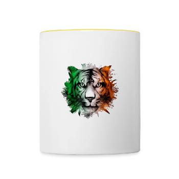 Irlande - Mug contrasté - blanc/jaune - Devant