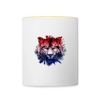 Niederlande - Tasse zweifarbig - Weiß/Gelb - Vorne