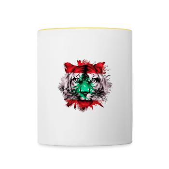 Lebanon - Contrasting Mug - white/yellow - Front