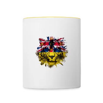Nioué - Mug contrasté - blanc/jaune - Devant