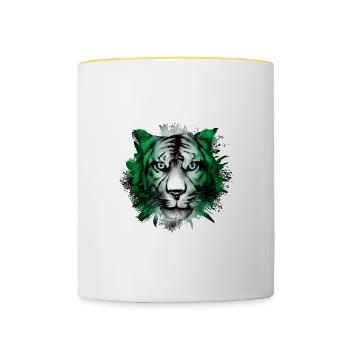 Nigeria - Tasse zweifarbig - Weiß/Gelb - Vorne