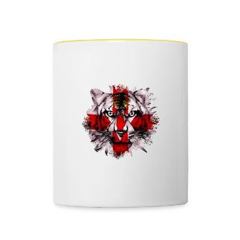 Nordirland - Tasse zweifarbig - Weiß/Gelb - Vorne