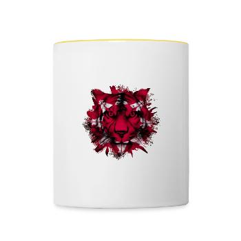 Lakota - Mug contrasté - blanc/jaune - Devant