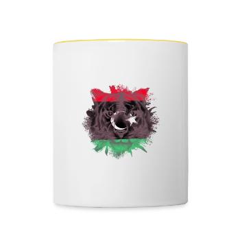 Libyen - Tasse zweifarbig - Weiß/Gelb - Vorne