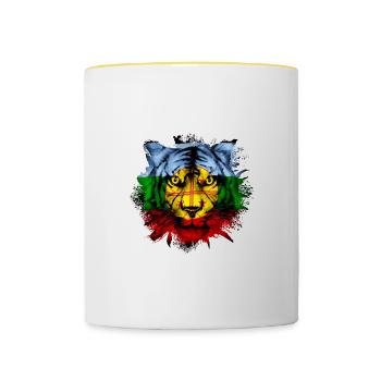 Mapuche - Tasse zweifarbig - Weiß/Gelb - Vorne