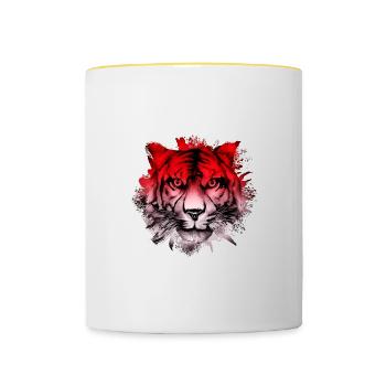 Monaco - Mug contrasté - blanc/jaune - Devant