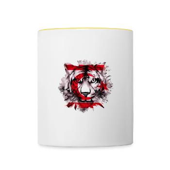 Nordzypern - Tasse zweifarbig - Weiß/Gelb - Vorne