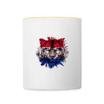 Paraguay - Tasse zweifarbig - Weiß/Gelb - Vorne