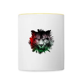 Palästina - Tasse zweifarbig - Weiß/Gelb - Vorne