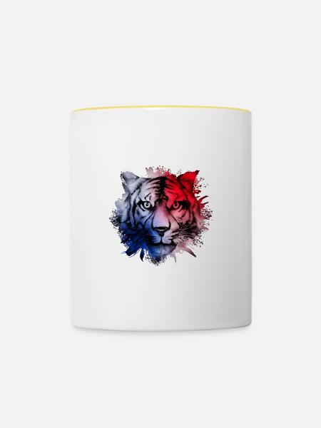 Panama - Tasse zweifarbig - Weiß/Gelb