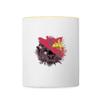 Papua-Neuguinea - Tasse zweifarbig - Weiß/Gelb - Vorne