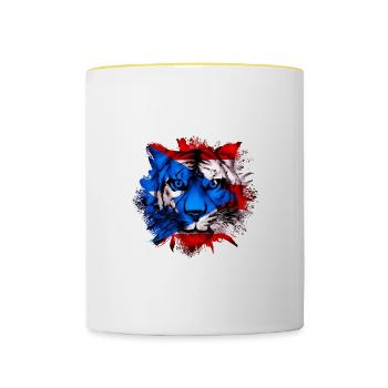 Puerto Rico - Tasse zweifarbig - Weiß/Gelb - Vorne