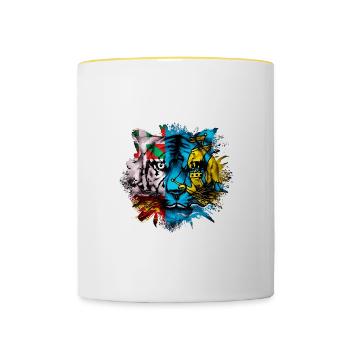 St. Pierre und Miquelon - Tasse zweifarbig - Weiß/Gelb - Vorne