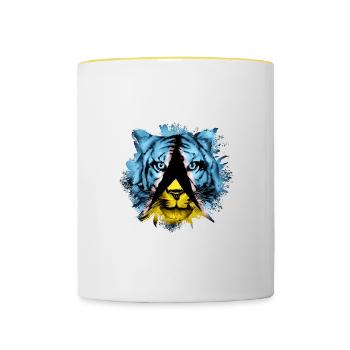 Saint Lucia - Contrasting Mug - white/yellow - Front