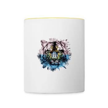 San Marino - Tasse zweifarbig - Weiß/Gelb - Vorne