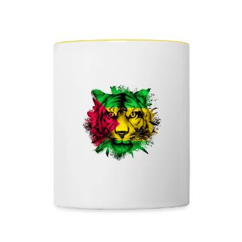Sao Tomé-et-Principe - Mug contrasté - blanc/jaune - Devant