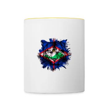 Sint Eustatius - Tasse zweifarbig - Weiß/Gelb - Vorne