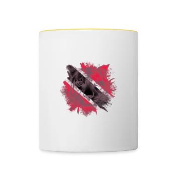 Trinité-et-Tobago - Mug contrasté - blanc/jaune - Devant