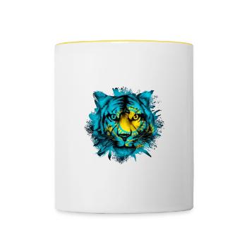 Kazakhstan - Contrasting Mug - white/yellow - Front