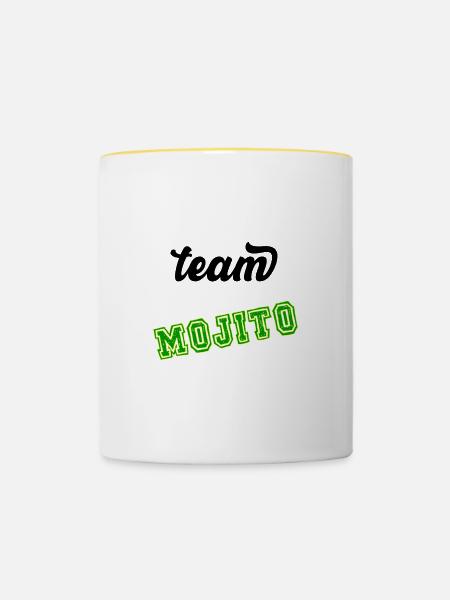 Team MOJITO - Tasse zweifarbig - Weiß/Gelb