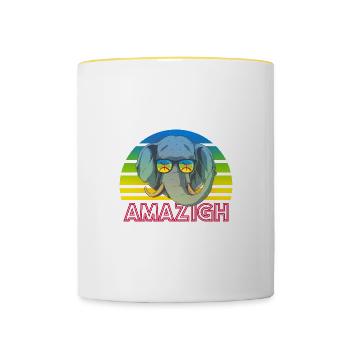 Amazigh - Tasse zweifarbig - Weiß/Gelb - Vorne