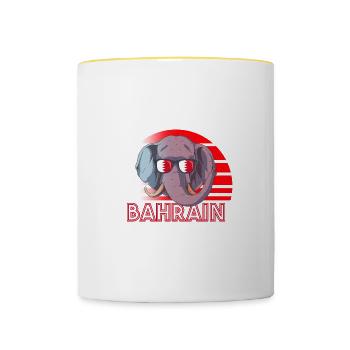 Bahrain - Tasse zweifarbig - Weiß/Gelb - Vorne