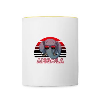 Angola - Tasse zweifarbig - Weiß/Gelb - Vorne