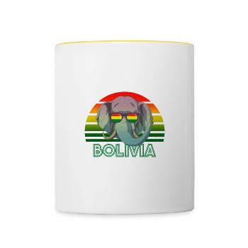 Bolivien - Tasse zweifarbig - Weiß/Gelb - Vorne