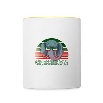 Tschetschenien - Tasse zweifarbig - Weiß/Gelb - Vorne