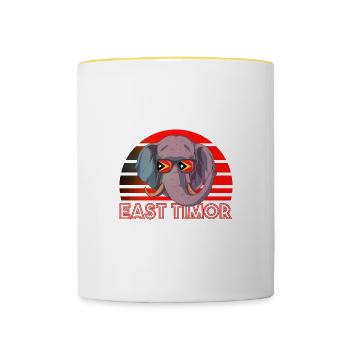 East Timor - Contrasting Mug - white/yellow - Front
