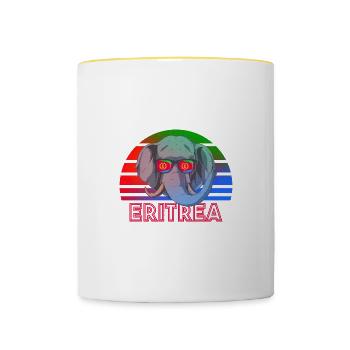 Eritrea - Tasse zweifarbig - Weiß/Gelb - Vorne