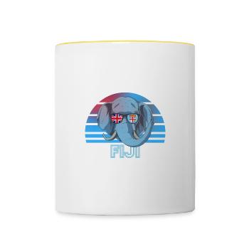 Fidschi - Tasse zweifarbig - Weiß/Gelb - Vorne