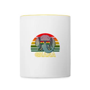 Ghana - Mug contrasté - blanc/jaune - Devant