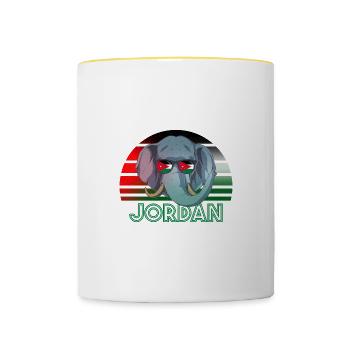 Jordanie - Mug contrasté - blanc/jaune - Devant